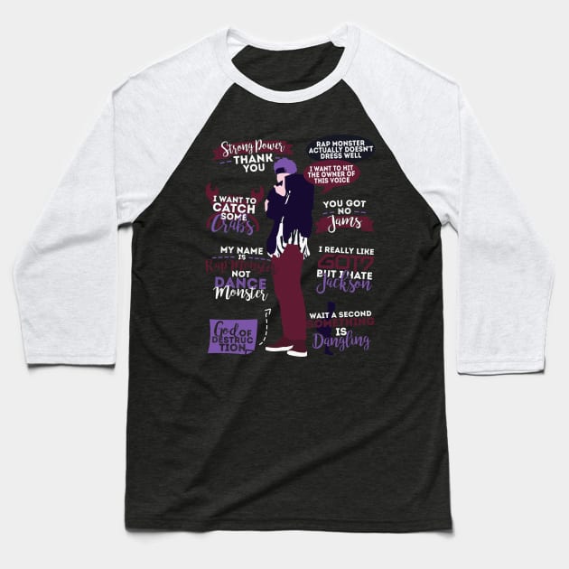 BTS RM Quotes Baseball T-Shirt by ZeroKara